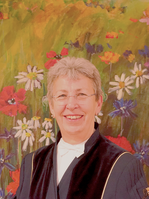 Frances Koen in toga