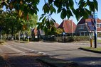 Esweg en een aantal vrijstaande woningen in 2023 bij kruising van de Sportlaan en de Vos bij Steenwijkstraat